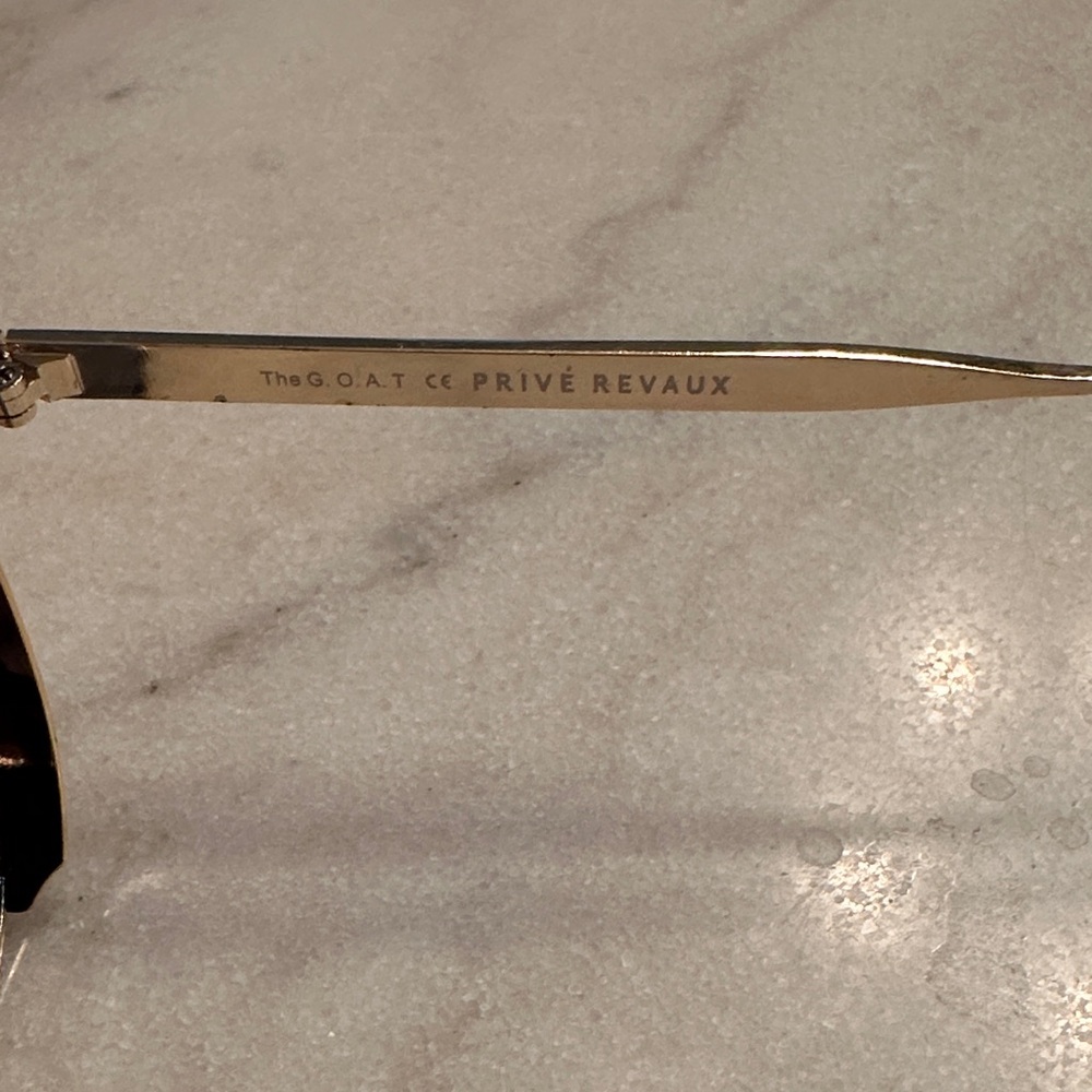 Prive Revaux Gold Aviator Sunglasses with Pink Lenses w Case - Picture 5 of 11